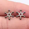 11X10mm, Diâmetro do Furo Aproximadamente 1,5mm, 0,4g, Multicolorido, Contas Espaçadoras Radiais