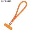 Cordão de Pulso Colorido Trançado para Celular com Clipe em T Anti-Perda Alça de Mão Fivela Rotativa Chaveiro Simples para Exterior