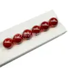 Cuentas Redondas de Granate Rojo de Circonio, Cuentas Redondas de Circonio con Medio Agujero/Sin Cortar, Cuentas Lisas de Circonio de Colores, Accesorios para Pendientes