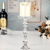 Vendiendo candelabro de cristal de una sola cabeza estilo europeo de Amazon. Accesorios retro románticos para cena a la luz de las velas. Adornos plateados decorativos