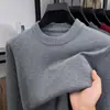 Suéter Masculino de Lã Puyuan 2026 Outono/Inverno Nova Moda Casual Versátil Aconchegante Quente Malha Base Suéter Masculino