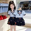 Conjunto de Verano Nuevo Estilo Academia JK para Niñas Camiseta de Manga Corta de Dibujos Animados Falda de Pastel Conjunto de Dos Piezas
