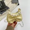Bolsa de Mão com Laço Estilosa 2026 Grande Capacidade Moda Nova Tendência Corrente de Menina Popular Sob o Braço Pérola Bolsa de Ombro