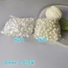 Cadena de Perlas de Media Redonda de 6-8 mm para Bordes de Abanico, Ropa, Arreglos Florales, Accesorios, Tocados, Materiales Hechos a Mano para Bricolaje
