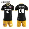 Camisetas de Fútbol para Hombre Transfronterizas Hechas a Medida Sublimación Impresión de Cuerpo Completo Transpirables de Secado Rápido Conjunto de Camisetas de Fútbol Venta al por Mayor