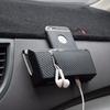 Almacenamiento de doble capa de gran capacidad para coche Bolsa de almacenamiento negra para teléfono móvil Regalos publicitarios se puede pegar y reutilizar en cualquier lugar del coche