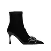 Botas Adelgazantes 2026, Botines Elegantes, Estilo Francés de Gama Alta Otoño/Invierno Tacón Fino Botines Cortos de Tacón Alto para Mujer, Nueva Moda Punta Fina