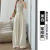 Calça de terno feminina de cintura alta, nova moda primavera/outono 2026, calças retas emagrecedoras, calças largas soltas e casuais