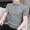 Polo Masculina Modal Nova Manga Curta Verão Camiseta Masculina Roupa Exterior Camiseta Casual Camisa Polo Seção Fina