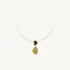 Collar de Piedra Natural de Diseño de Nicho con un Toque de Lujo Ligero, Colgante Versátil y de Gama Alta, Collar Geométrico de Piedra Natural