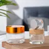 Pote de Vidro Transparente para Creme 20g, Vários Tamanhos, Frasco Portátil para Aplicar Creme para Olhos e Rosto, Frasco Espessado para Embalagem de Skincare