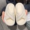 Calzado de exterior Moda de celebridad de Internet Chanclas Cruzadas Estilo Coreano ins Suela Gruesa Suave Sentido Dung Sandalias y Chanclas Simples para el Hogar para Mujeres en Verano