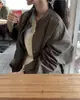 Chaqueta coreana para mujer, holgada, adelgazante, estilo coreano, versátil, diseño petite, top casual