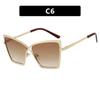 Armazón de Gafas X Cross Armazón Grande Ojo de Gato Metal Luz Anti-Azul Espejo Plano para Mujer Personalizado Popular en Internet Moda Europea y Americana