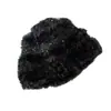 Gorro para Mujer en Otoño e Invierno, Gorro Colorido a Prueba de Viento, Gorro Cálido de Invierno que Hace que la Cara Parezca Más Pequeña, Gorro Grueso de Lana Tejida con Felpa para Proteger las Orejas