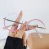 Gafas de Mujer Metálicas Planas de Alta Gama, Nueva Moda y Elegantes, Montura Versátil y Moderna, Gafas Europeas y Americanas