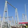 Estructura de Portal Personalizada para Subestación de 220Kv, Estructura de Acero con Perfil H Galvanizado en Caliente para Subestación Eléctrica
