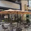 Sombrilla de tres cabezales para exteriores para jardín, terraza, villa, patio, sombrilla grande de poste central, sombrilla solar, sombrilla de parque, balcón