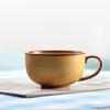Taza vintage vintage Taza de café de cerámica cruda estilo japonés Juego de taza y platillo de café para té de la tarde de cerámica estilo europeo