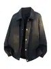 Chaqueta de alta calidad con tie-dye, manga larga y solapas para hombre, moda casual de otoño, abrigo moderno de lujo ligero de alta gama