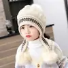Nuevo gorro lindo de estilo coreano para otoño e invierno, forrado de felpa, engrosado, gorro de punto cálido, protección para las orejas, gorro pullover a prueba de viento para ciclismo