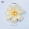 Cabeças de flores de crisântemo artificiais e acessórios para atacado, decorações florais de tecido de seda para casamento de 13 cm, cabeças de flores de dália