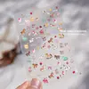 2026 Novo Modelo Ano do Cavalo Pônei Colorido Embossado Adesivos para Unhas 3D Fofo Caneta Porta-Lápis DIY Copo d'Água Adesivos para Unhas