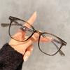 12875 Armazones para Gafas de Prescripción Color Castaño Té Frío Lisos Estilo de Alta Gama con Protección contra Luz Azul Tr90 Transfronterizo