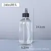 Botella Boston de Vidrio Transparente Botella de Spray Simple Portátil Múltiples Especificaciones Producto para el Cuidado de la Piel Botella Dispensadora de Agua y Loción Botella de Muestra