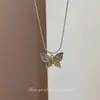 Nuevo collar de mariposa retro estilo chino con cuentas para mujer, cadena para clavícula dulce linda dopamina de verano, conjunto de nicho de alta calidad