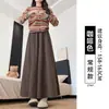 Falda-pantalón suave y cómoda de color café Yamamoto para mujer, nuevo modelo de otoño 2026, de cintura alta, adelgazante, holgada, estilo casual, pantalón de pierna ancha