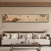 Pintura Decorativa para Pared de Fondo de Sofá con Paisaje Estético Estilo Canción, Pintura Estrecha de Nuevo Estilo Chino para Sala de Estar y Dormitorio