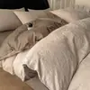 Juego de Cama de Cuatro Piezas 100% Algodón Clase A, Lujo Ligero y Sensación de Alta Gama, Juego de Sábana de Algodón Puro de Tres Piezas, Sábana Ajustable y Funda Nórdica para Otoño e Invierno