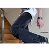 Pantalones vaqueros desgastados y rotos de estilo urbano americano para hombre, de primavera y otoño, rectos, holgados, estilo urbano europeo y americano.