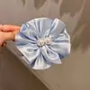 Coreia do Sul Portão Leste Exquisito Super Fada Doce Primavera Acessórios de Cabelo Flor Plissada Pérola Pétala Grampo de Cabelo Clipe Lateral Clipe de Mola