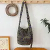 Nova Bolsa Pequena Fofa Pelúcia Arco-Íris Bolinhas Tendência, Bolsa de Ombro Transversal Rosa, Bolsa de Mão para Compras