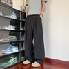 Pantalones Casuales de Lino Color Albaricoque para Hombre, Pantalones Finos Transpirables de Talla Grande para Verano, Pantalones Largos Rectos Sueltos para el Trabajo de Verano