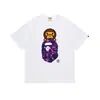 Camiseta BAPE Verão Camuflada Unissex Manga Curta Gola Redonda Estilo Japonês Tendência