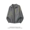 SIN LOGOTIPO PLUS2026 Invierno Nuevo Estilo Hong Kong Tallas Grandes Suéter Cardigan de Doble Cremallera Ropa Exterior de Moda para Hombre