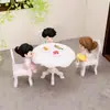 Casa de Niños Transfronteriza Muebles Miniatura Cocina Adornos de Simulación Casa de Muñecas Mesa Redonda Mesa de Comedor Escena Miniatura Niña