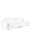 Sofá de Tela Crema de Estilo Francés de Moda para Sala de Estar, Sofá Silla Nube de Lujo Ligero Moderno Minimalista para Apartamento Pequeño