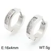 Nuevos Pendientes de Comercio Exterior Transfronterizos con Tachuelas de Diamante, Pendientes de Acero de Titanio a la Moda, Aros de Oreja Unisex de Moda