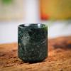 Taza de té pequeña de piedra Yaowang de jade Xizang natural, para remojar agua, taza de jade serpentina, taza de té magnética, taza de jade de piedra Yaowang, taza recta