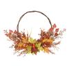 Corona de arce rojo con simulación de otoño Hongyu, decoración para el hogar, sala de estar, colgante para puerta de Halloween