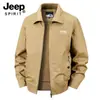 Suministro Exclusivo Transfronterizo de Chaquetas Casuales para Hombre, Tops de Primavera y Otoño, Corte Versátil de Negocios, Cuello Alto Resistente al Desgaste, Chaquetas para Hombres de Mediana Edad
