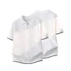 Nueva Camisa Polo de Seda Hielo de Gama Alta para Hombre 2026, Camiseta Casual de Negocios de Manga Corta, Camisa de Punto Transpirable con Cuello Campana para Verano