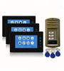 Home 2-3-4 Apartamento/ 7 pulgadas Color HD Video Intercom Timbre Sistema de Control de Acceso con Tarjeta de Deslizar Puede Foto Video