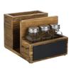 Portapañuelos de madera vintage soporte de mesa para pañuelos de uso doméstico con caja de almacenamiento para condimentos portavasos retro de madera maciza