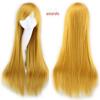 Anime cos peruca colorida comércio exterior 80cm multi-uso longo cabelo liso médio peruca longa oblíqua franja cos desempenho cabelo falso
