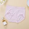Nova Roupa Íntima Feminina de Renda Sem Costura de Cintura Média, Alta Elasticidade, Leve, Respirável, Triângulo Antibacteriano na Virilha Shorts Que Não Apertam o Enrolamento